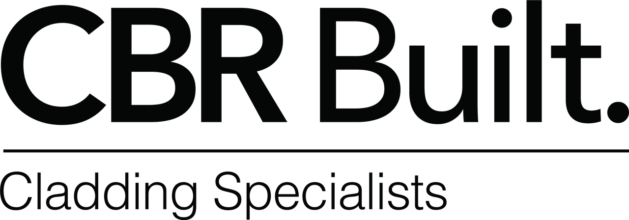 CBR Built logo in black with the tagline Cladding Specialists